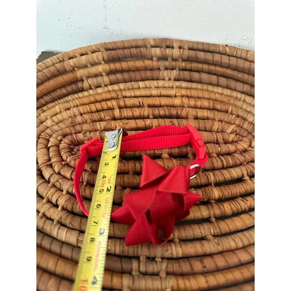 Small Red Bow pet collar - Picture 4 of 7